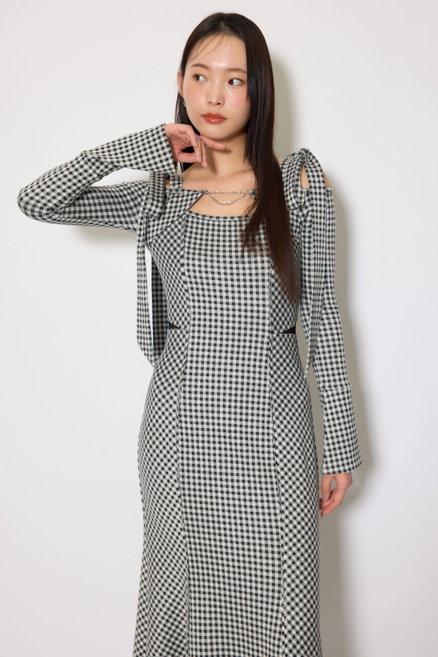 rienda「ギンガムチェックカットワンピース」|ワンピース|