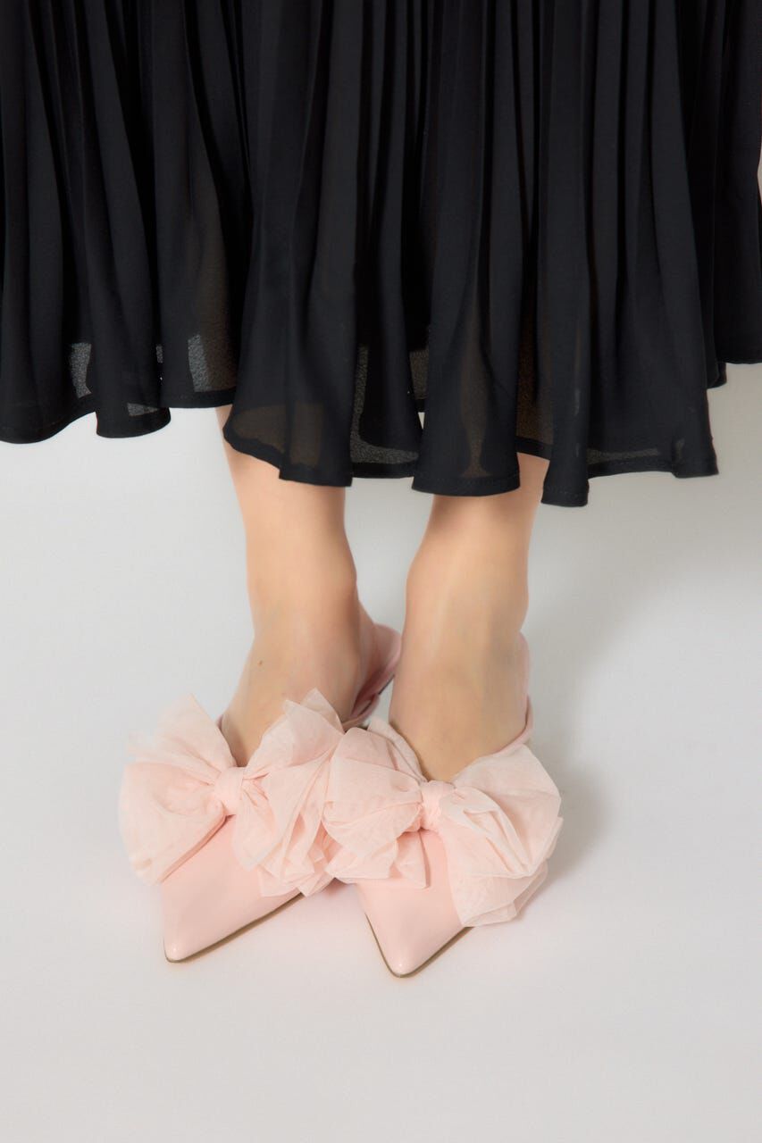 rienda「Bigリボンチュールミュール」|サンダル|