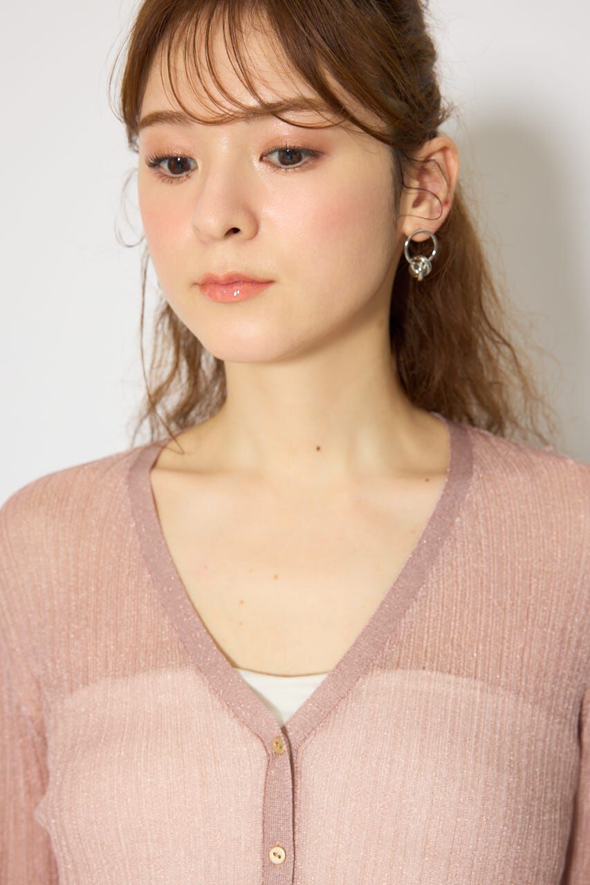 rienda「スカラップクロップドニットカーディガン」|カーディガン|