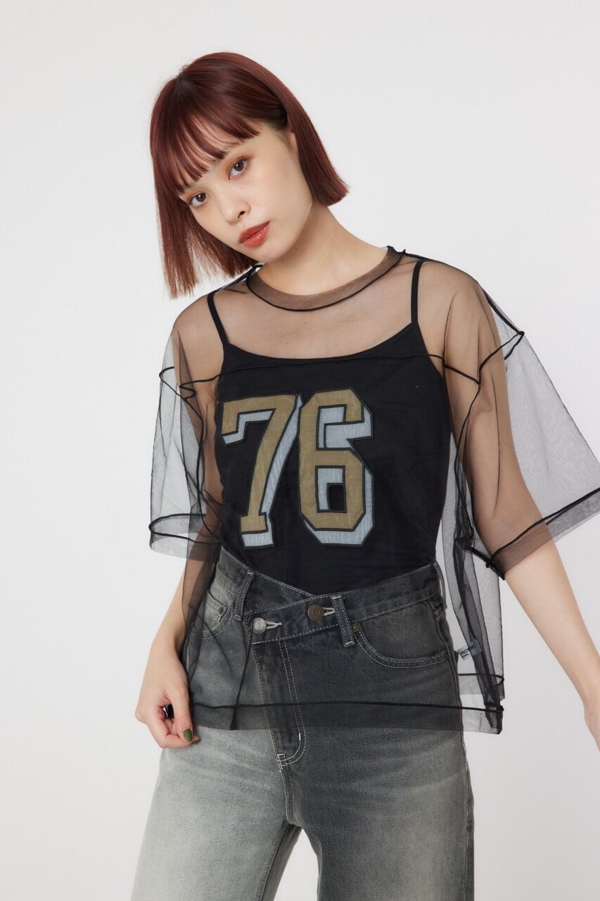 RODEO CROWNS「ミリタリーナンバリングシアートップス」|シャツ・ブラウス|