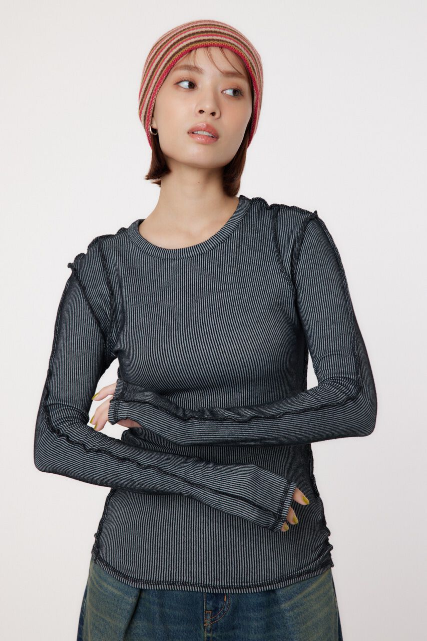 RODEO CROWNS「STITCH SLIM リブトップス」|Tシャツ・カットソー|