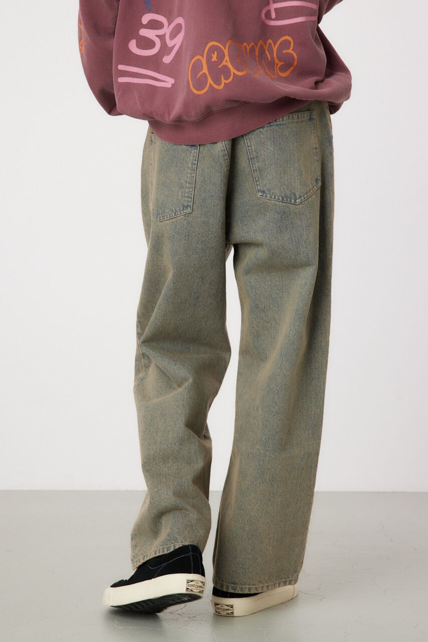 RODEO CROWNS「vintage wash ワイドデニムパンツ」|デニム|