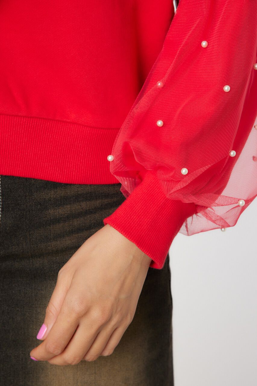 RODEO CROWNS「デコレーションスリーブスウェット」|パーカー|