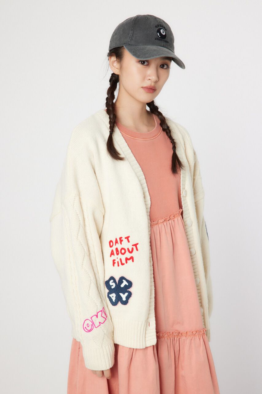 RODEO CROWNS「EMB MOTIFSケーブルカーディガン」|カーディガン|