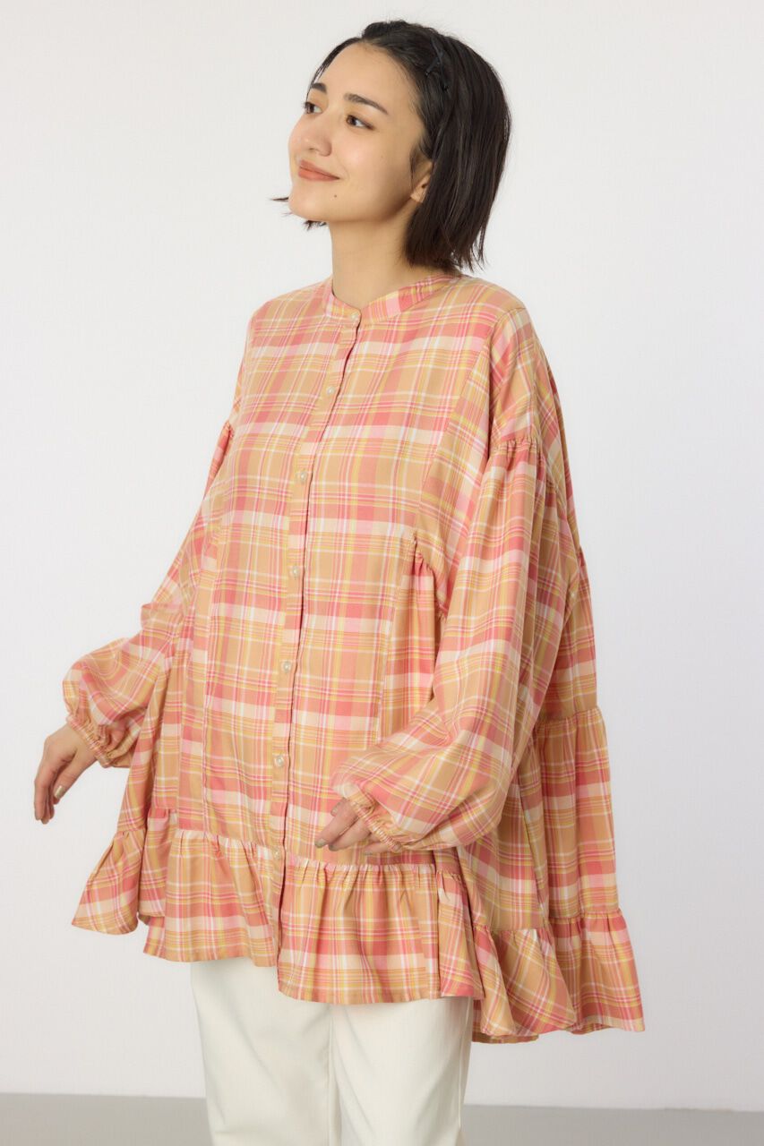 RODEO CROWNS「マルチチェックティアードチュニック」|シャツ・ブラウス|柄YEL5