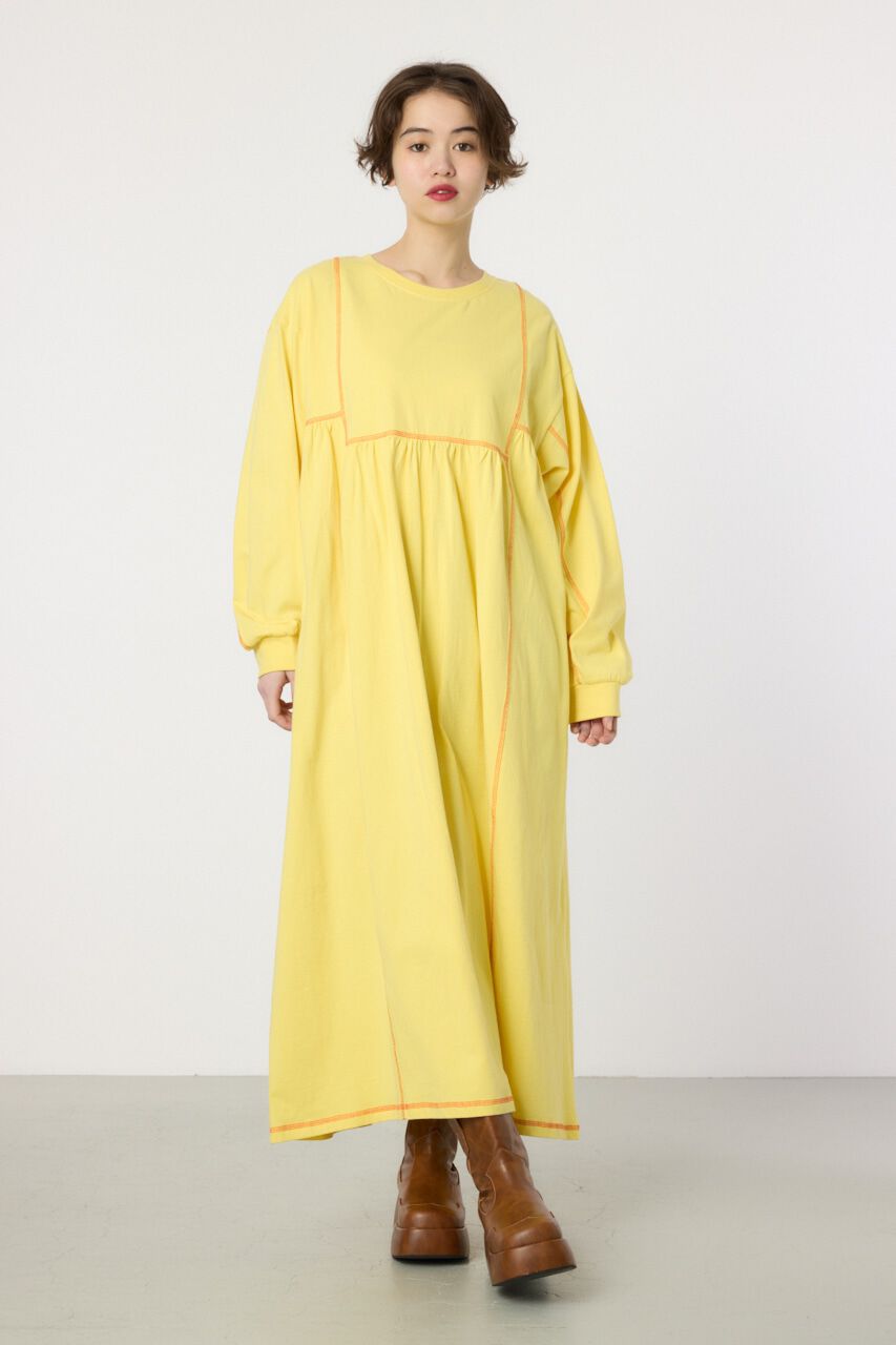 RODEO CROWNS「配色ステッチティアードマキシワンピース」|ワンピース|