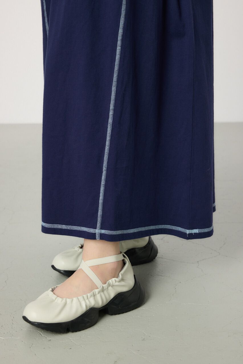 RODEO CROWNS「配色ステッチティアードマキシワンピース」|ワンピース|