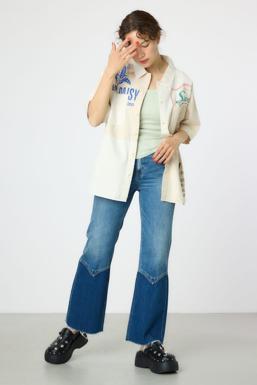 RODEO CROWNS「HEM WESTERN デニムパンツ」|デニム|