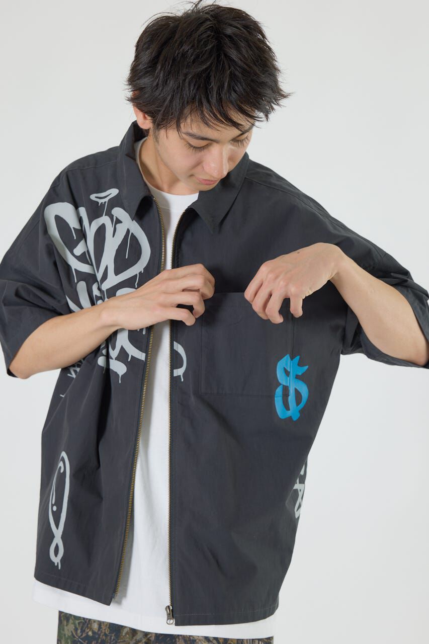 RODEO CROWNS「グラフィティーZIPシャツ」|シャツ・ブラウス|