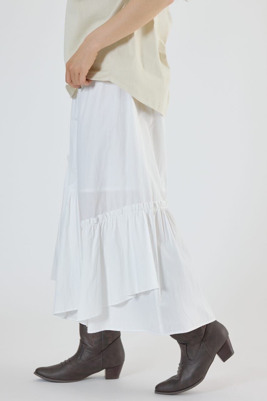 RODEO CROWNS「アシンメトリーギャザースカート」|スカート|