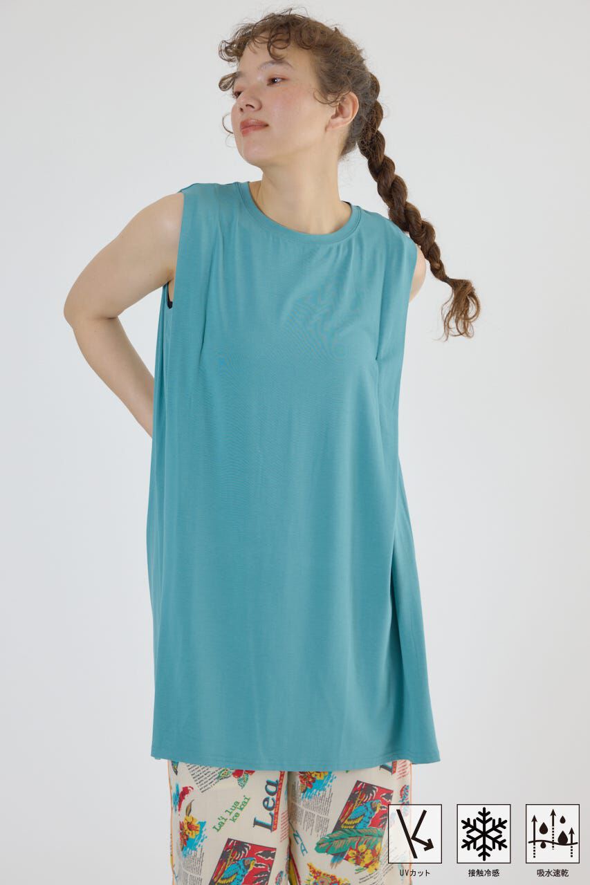 RODEO CROWNS「T/F ノースリーブチュニック」|タンクトップ|D/SAX3