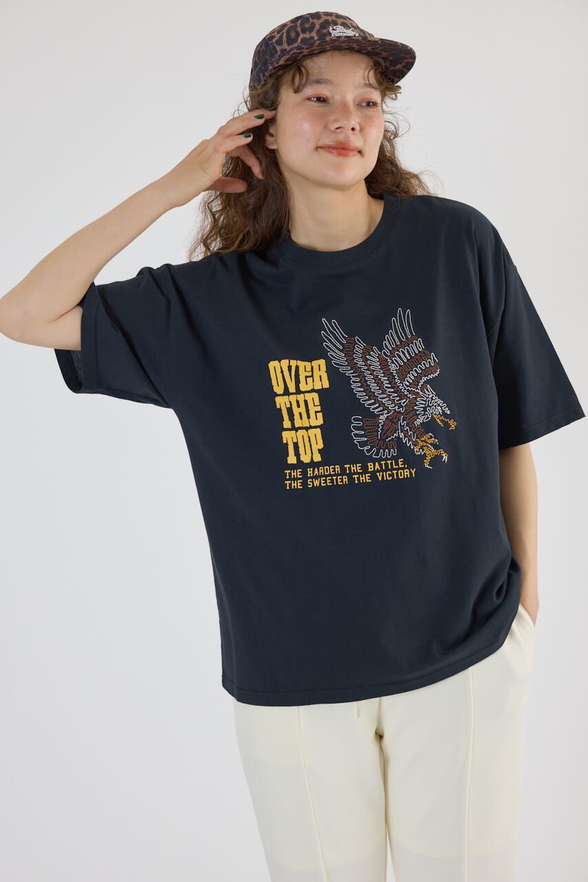 RODEO CROWNS「Embroidery motif Tシャツ」|Tシャツ・カットソー|BLK