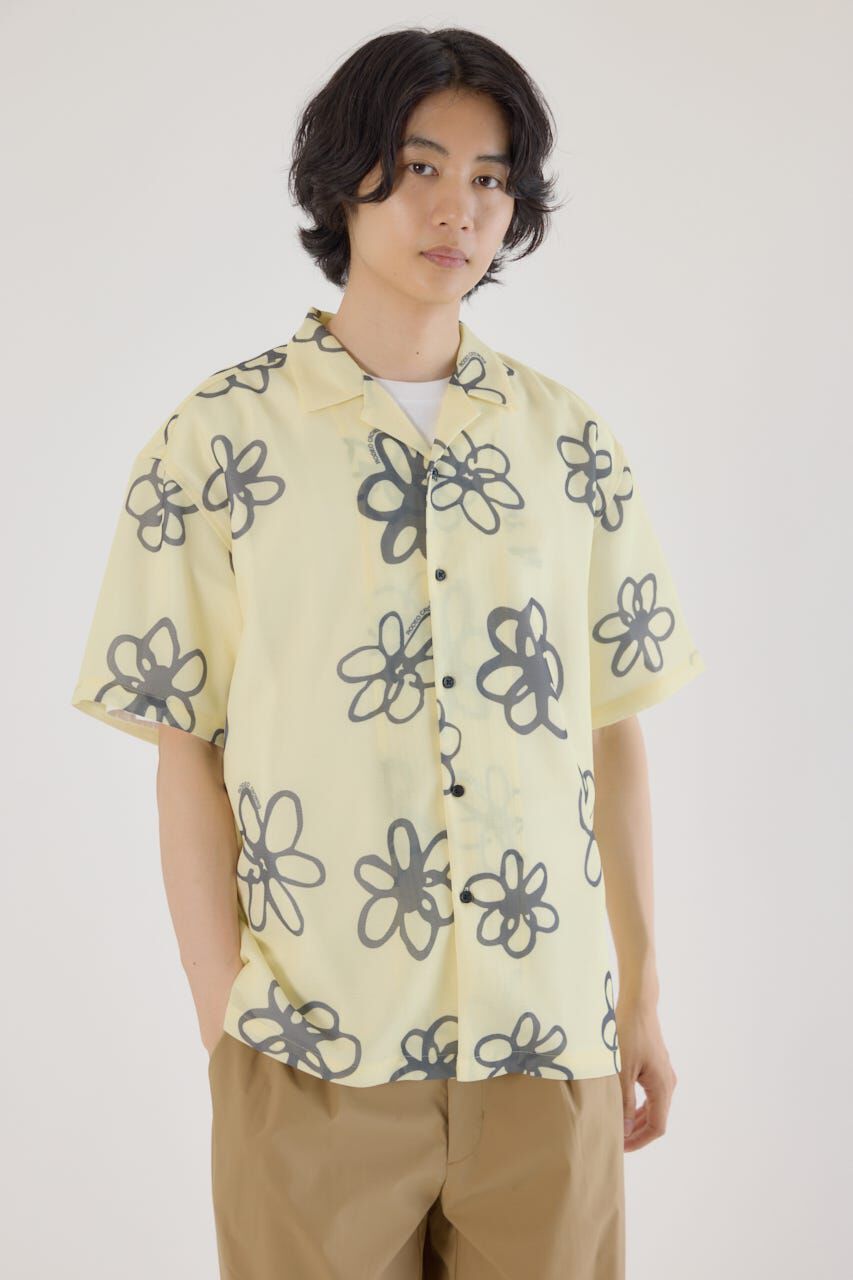 RODEO CROWNS「ポリメッシュフラワーシャツ」|シャツ・ブラウス|