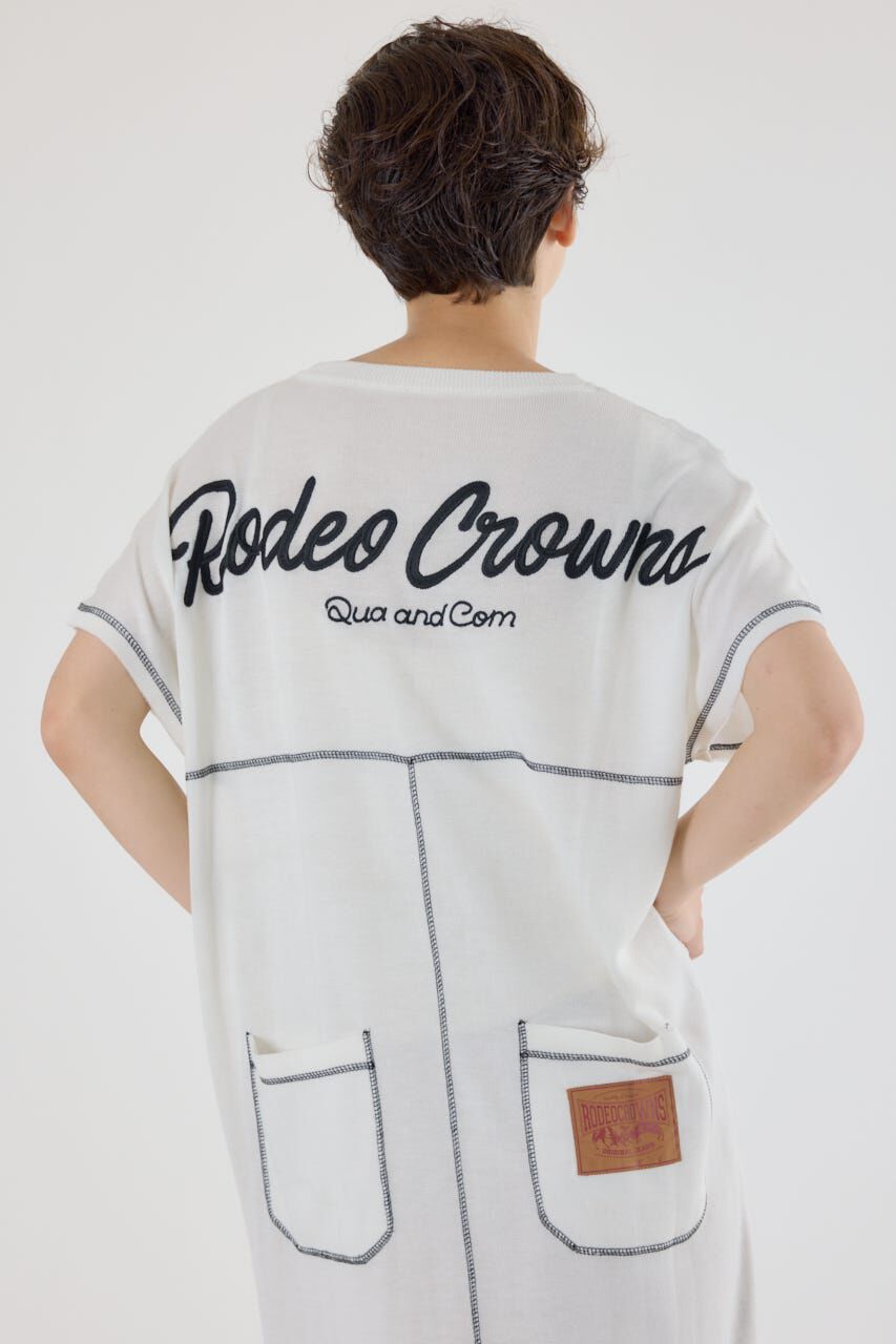 RODEO CROWNS「配色ステッチニットコンビワンピース」|ワンピース|