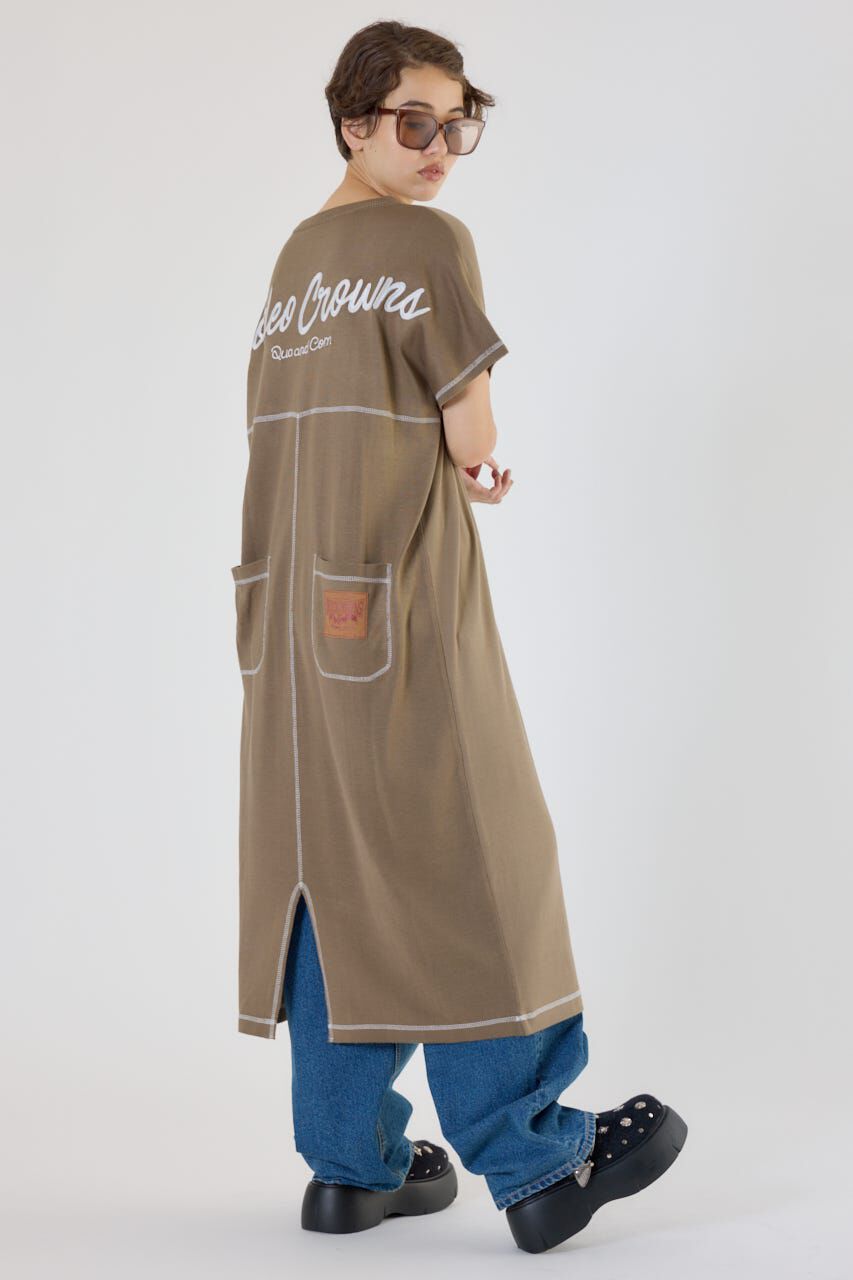 RODEO CROWNS「配色ステッチニットコンビワンピース」|ワンピース|