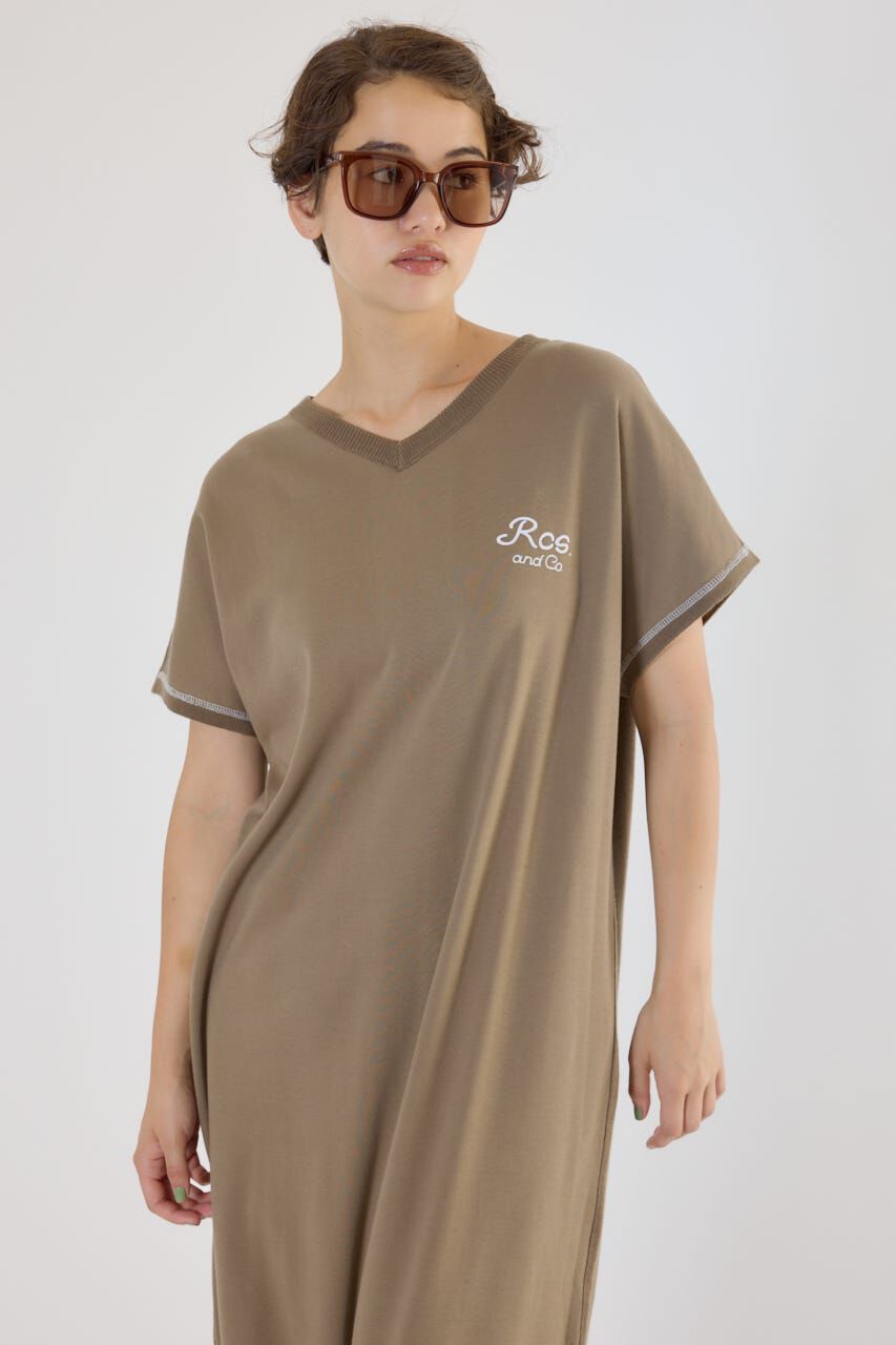 RODEO CROWNS「配色ステッチニットコンビワンピース」|ワンピース|