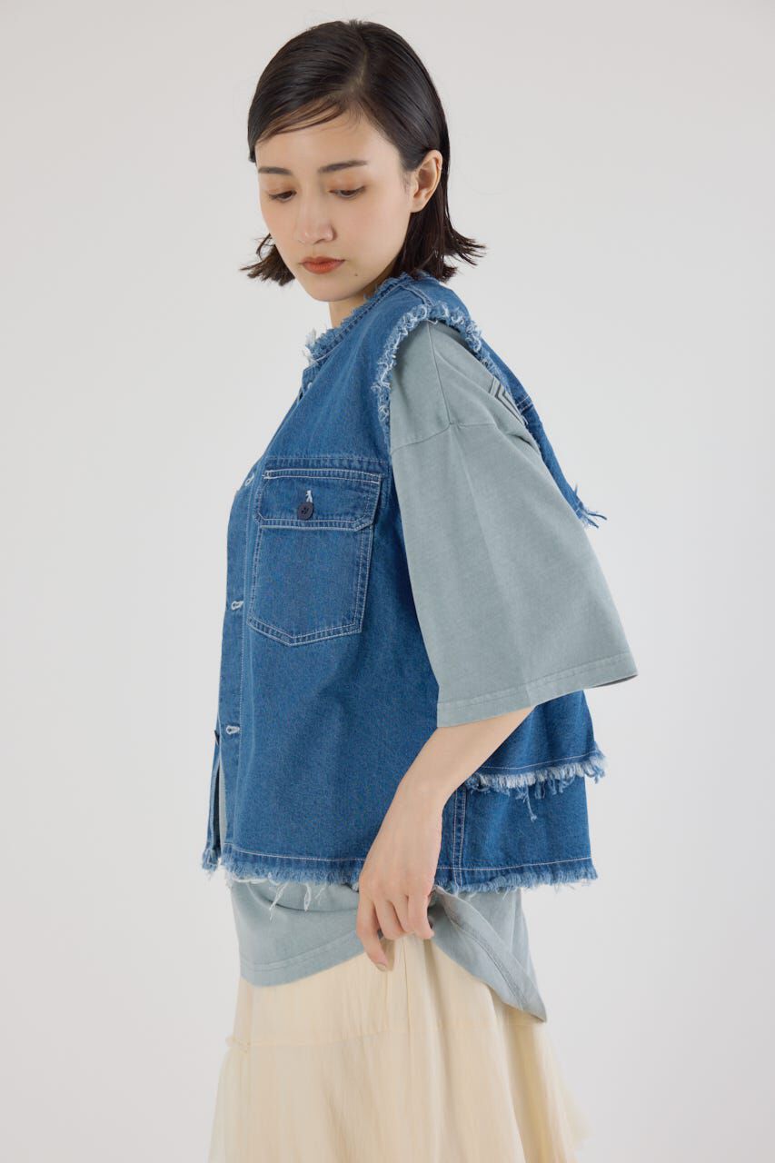 RODEO CROWNS「バックフリルベスト」|ダウンベスト・ベスト|