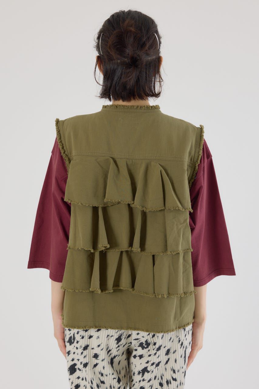 RODEO CROWNS「バックフリルベスト」|ダウンベスト・ベスト|