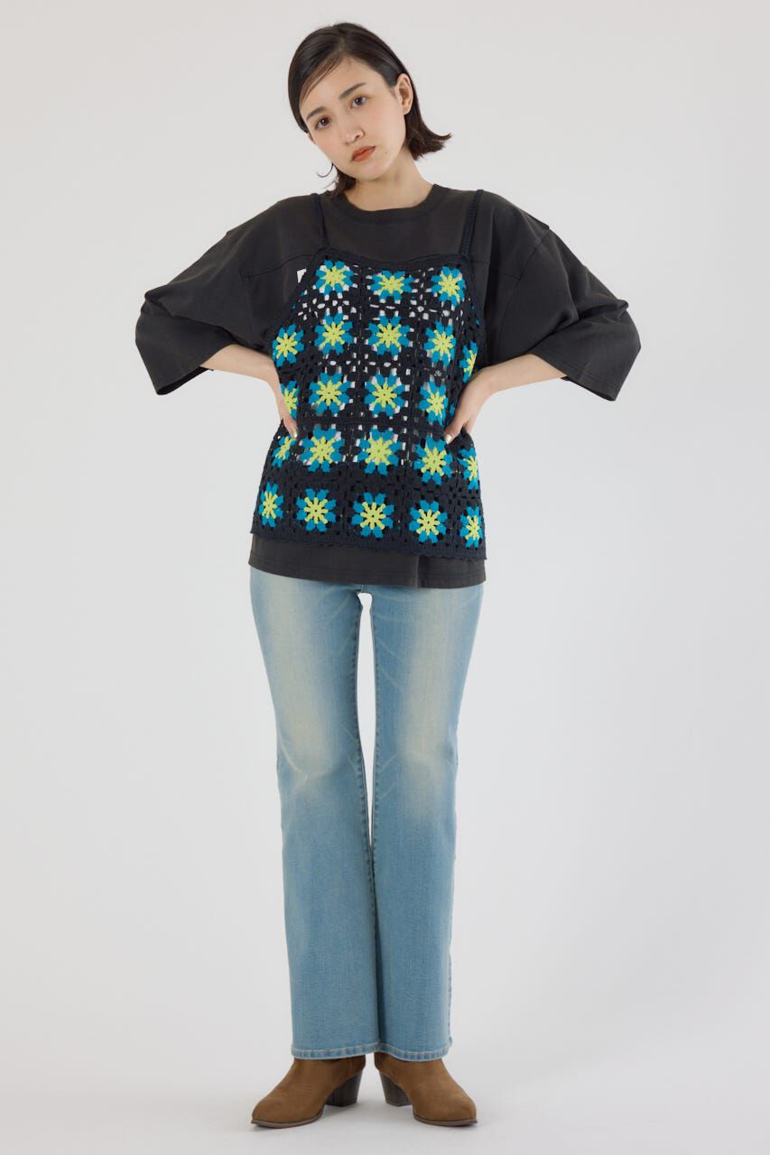 RODEO CROWNS「FLOWERクロシェキャミソール」|キャミソール|