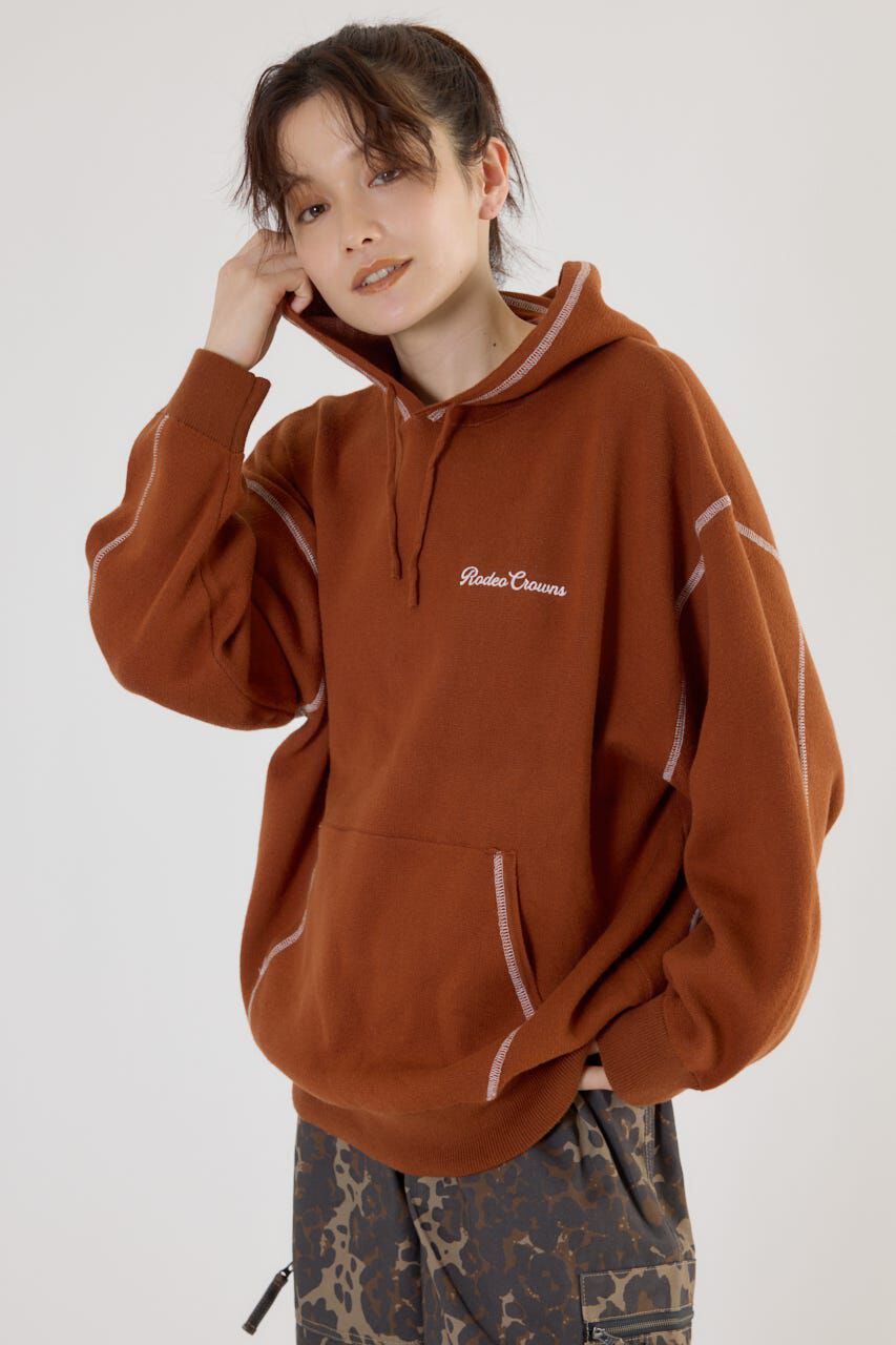 RODEO CROWNS「スウェットライクジャガードロゴフーディー」|パーカー|D/ORG3