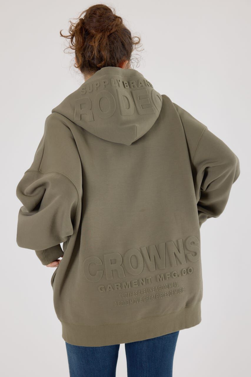 RODEO CROWNS「エンボスBIG ZIPパーカー」|パーカー|