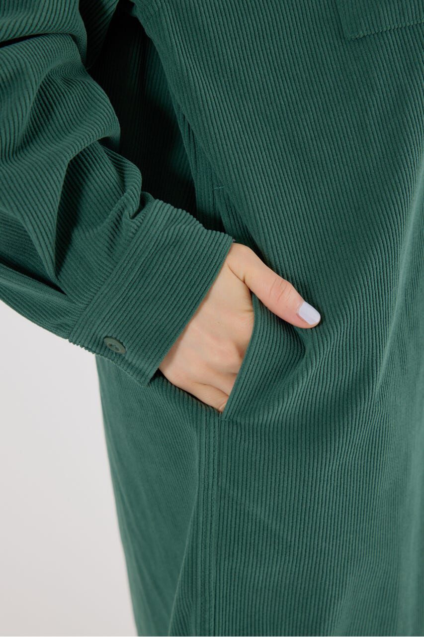 RODEO CROWNS「フード付きコーデュロイシャツワンピース」|ワンピース|