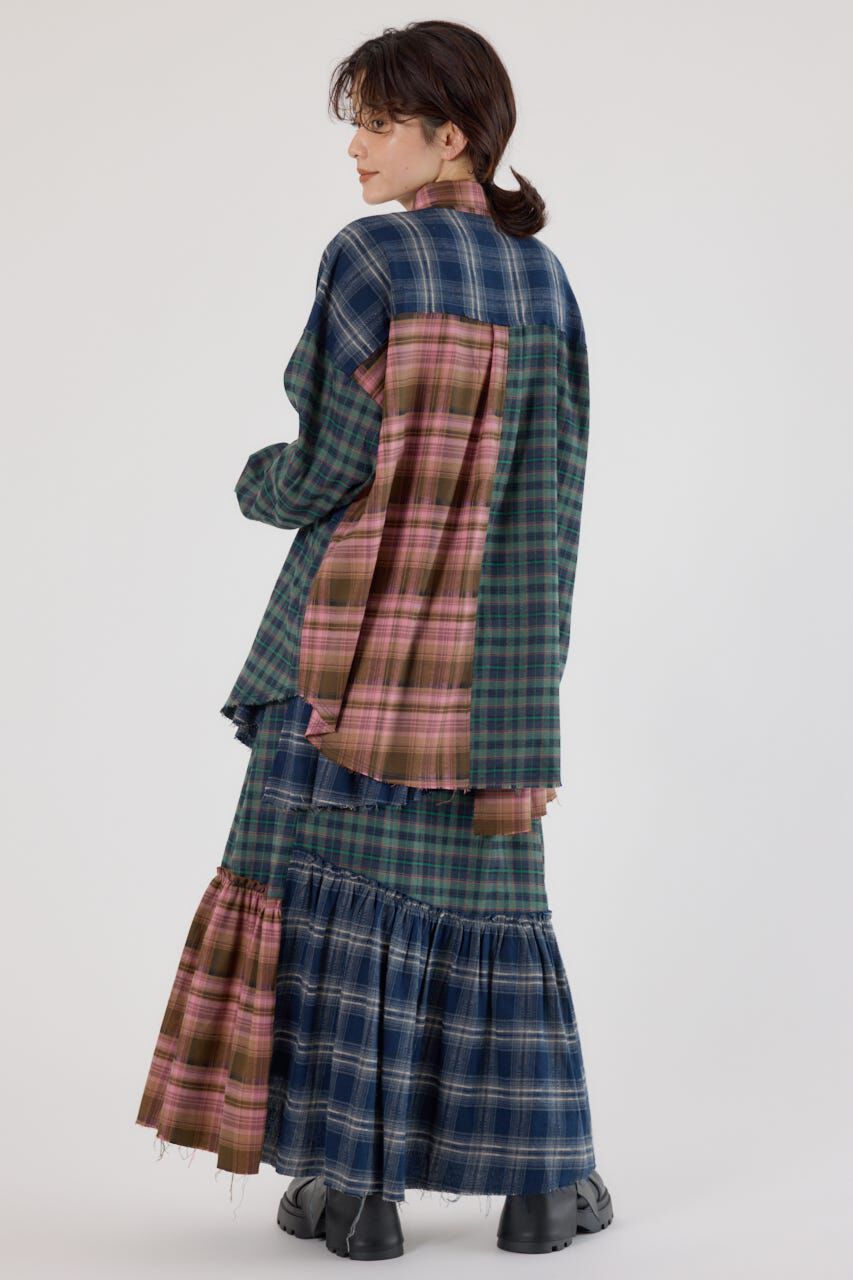 RODEO CROWNS「パッチワークチェックシャツ」|シャツ・ブラウス|