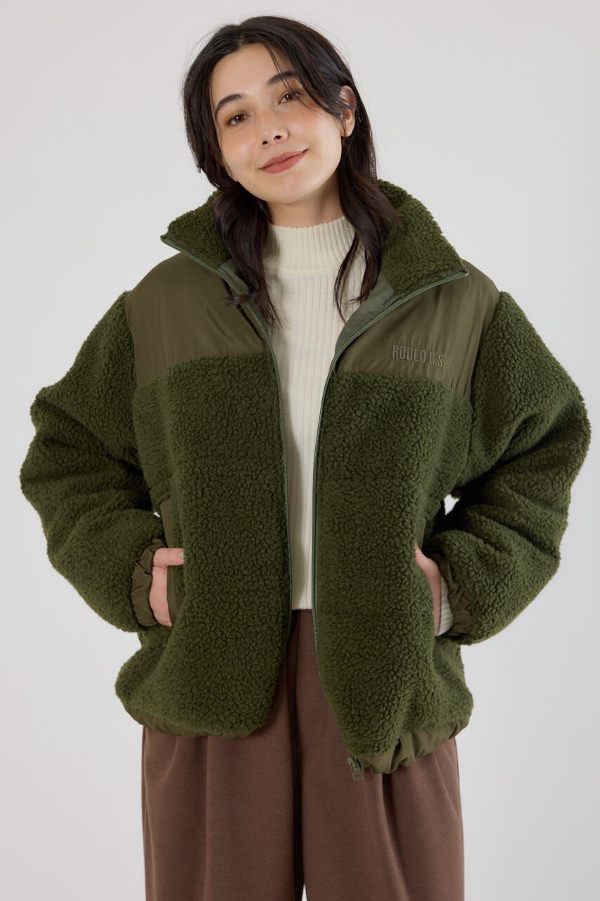 RODEO CROWNS「切り替えボアロゴジャケット」|その他|