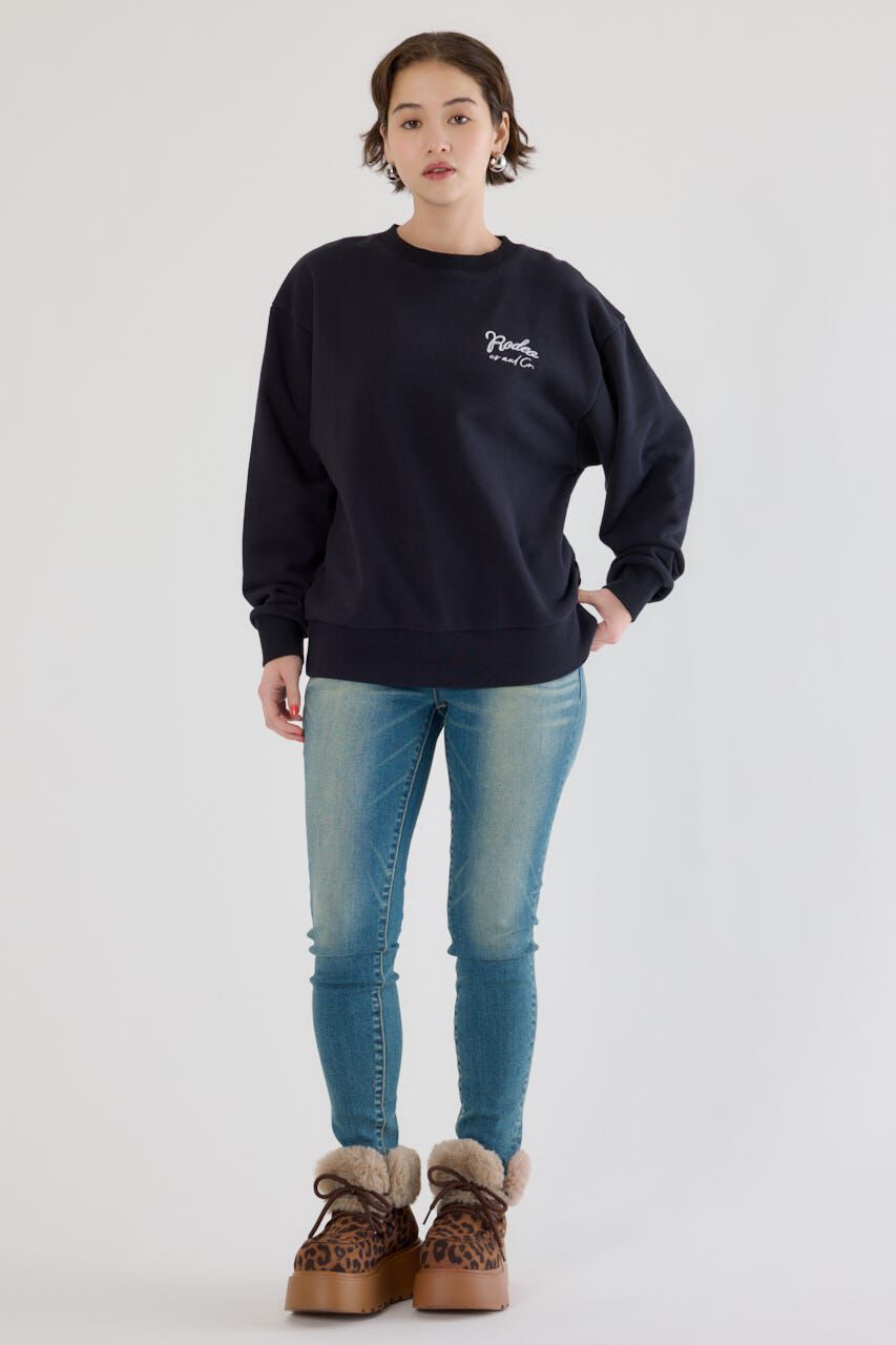 RODEO CROWNS「ロゴデニムパッチスウェットトップス」|パーカー|