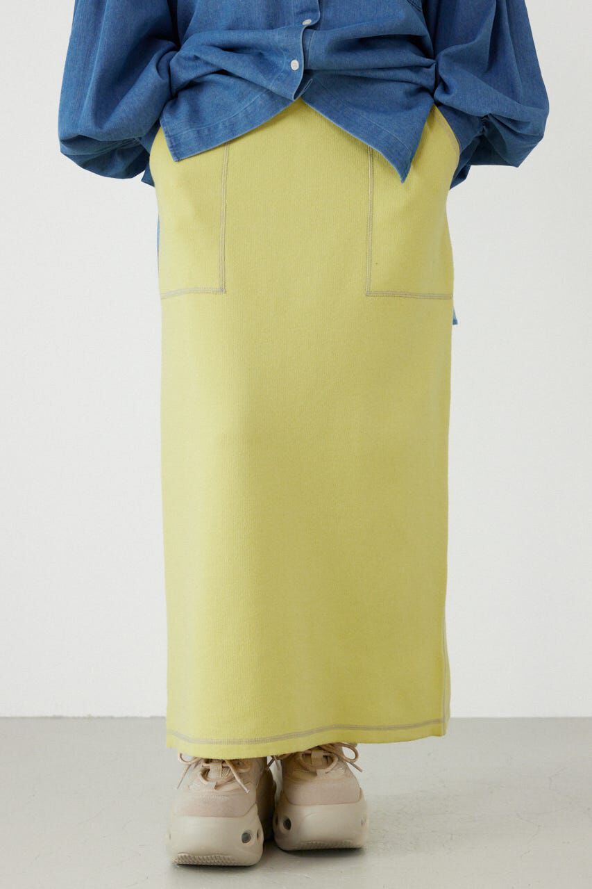 RODEO CROWNS「スウェットライクサイドステッチニットスカート」|スカート|L/YEL1