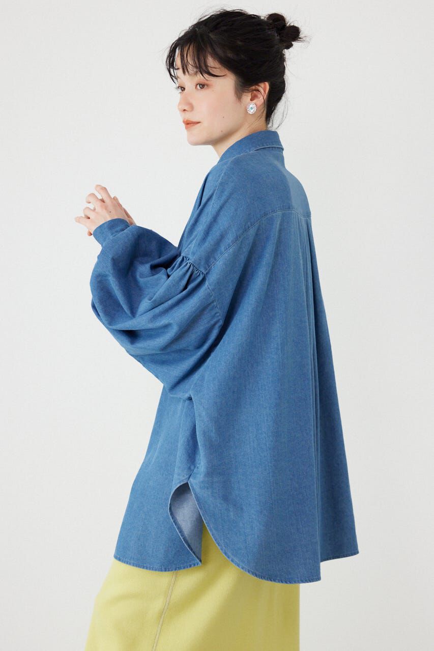 RODEO CROWNS「ボリュームスリーブフレアデニムシャツ」|シャツ・ブラウス|