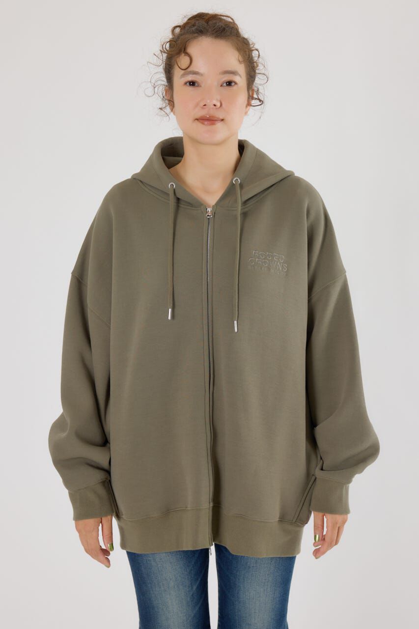 RODEO CROWNS「エンボスBIG ZIPパーカー」|パーカー|