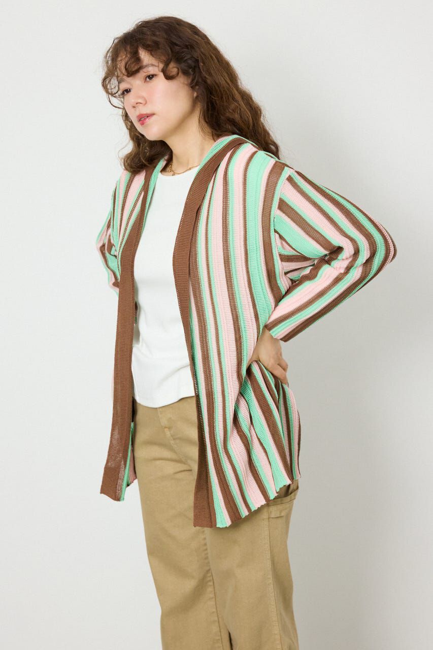 RODEO CROWNS「マルチカラーフードトッパー」|カーディガン|