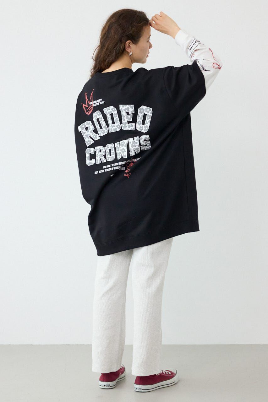 RODEO CROWNS「フェイクレイヤードフラワーロゴワンピース」|ワンピース|