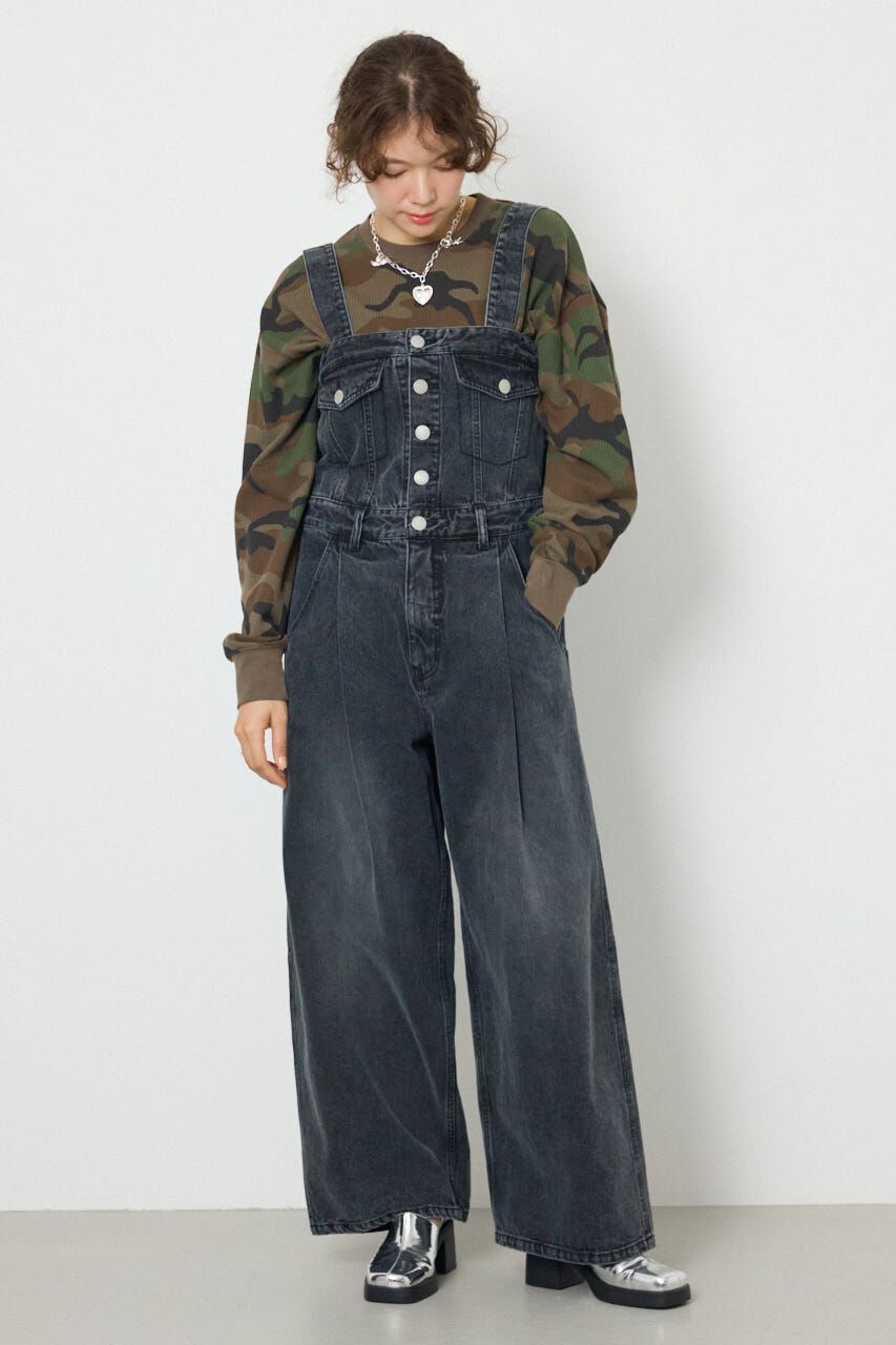 RODEO CROWNS「2WAYデニムサロペット」|その他|BLK