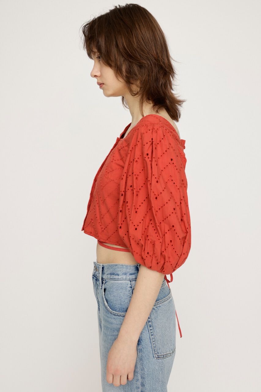 SLY「FRONT BUTTON LACE PUFF トップス」|シャツ・ブラウス|