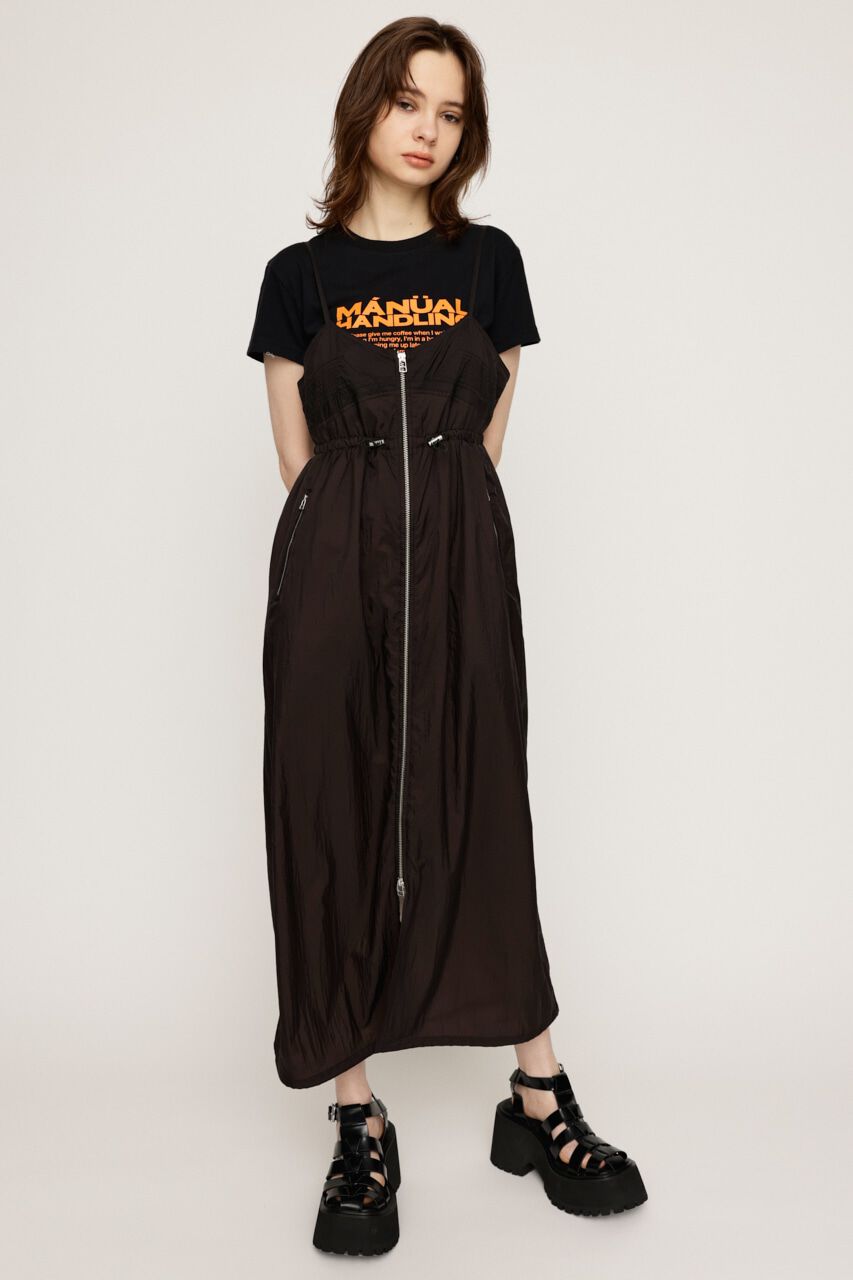 SLY「SHEER CAMI ZIP L／ドレス」|ワンピース|