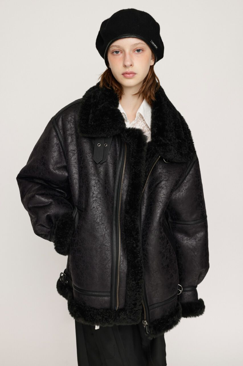 SLY「VINTAGE FAUX SHEARLING ジャケット」|ブルゾン・スタジャン|