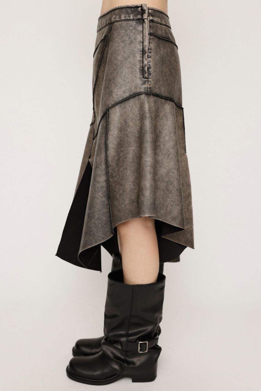 SLY「RANDOM HEM F／LEATHER ミディアムスカート」|スカート|