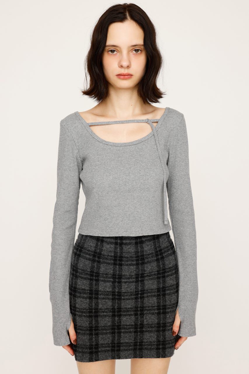 SLY「2WAY CUT RIB トップス」|Tシャツ・カットソー|