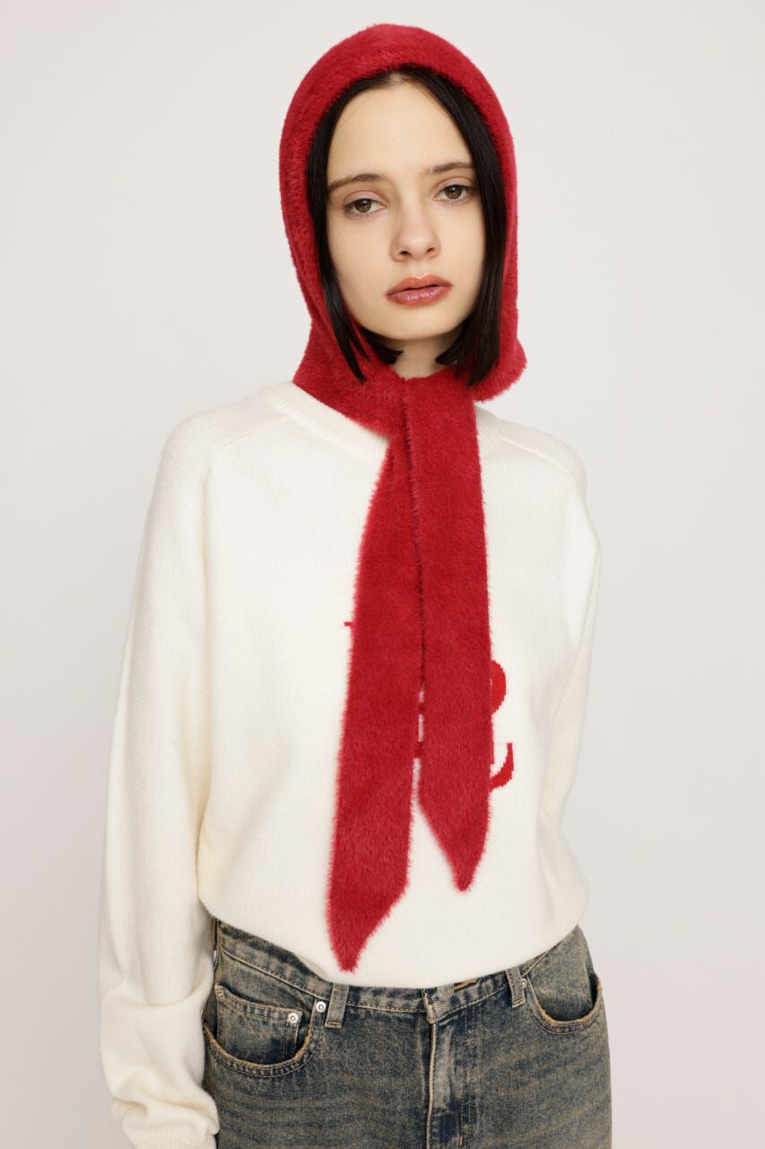 SLY「SHAGGY RIBBON BALACLAVA」|その他|RED