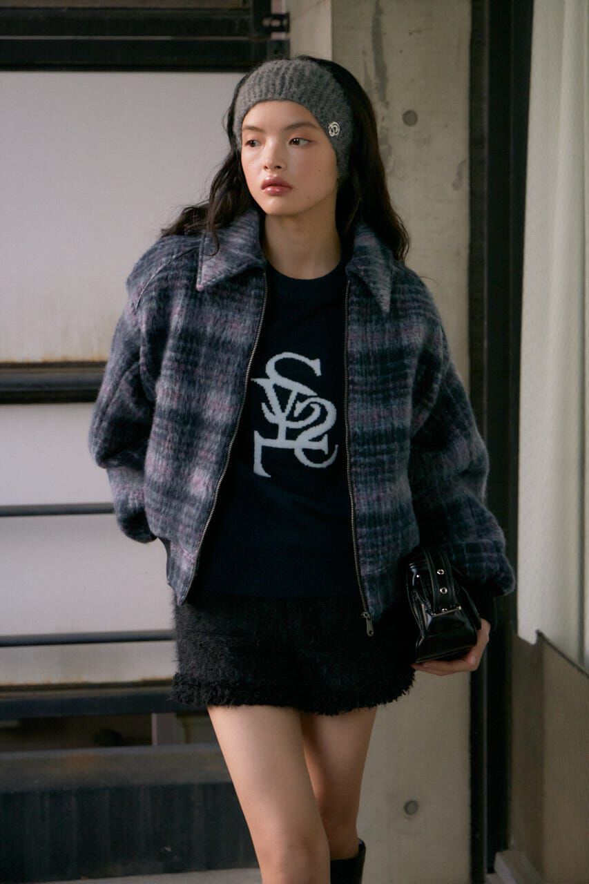 SLY「SHAGGY CHECK ブルゾン」|ブルゾン・スタジャン|