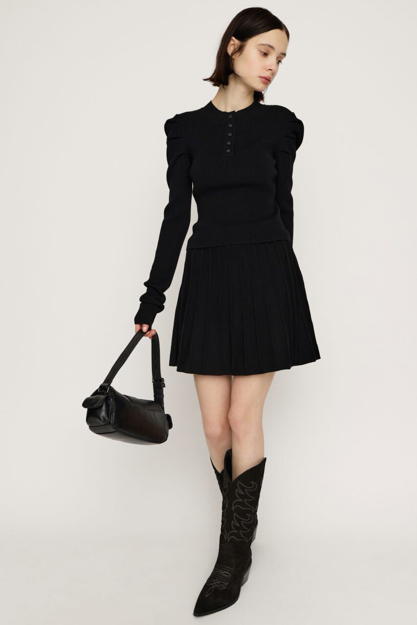 SLY「TUCK SLEEVE FLARE KNIT 2P」|ワンピース|