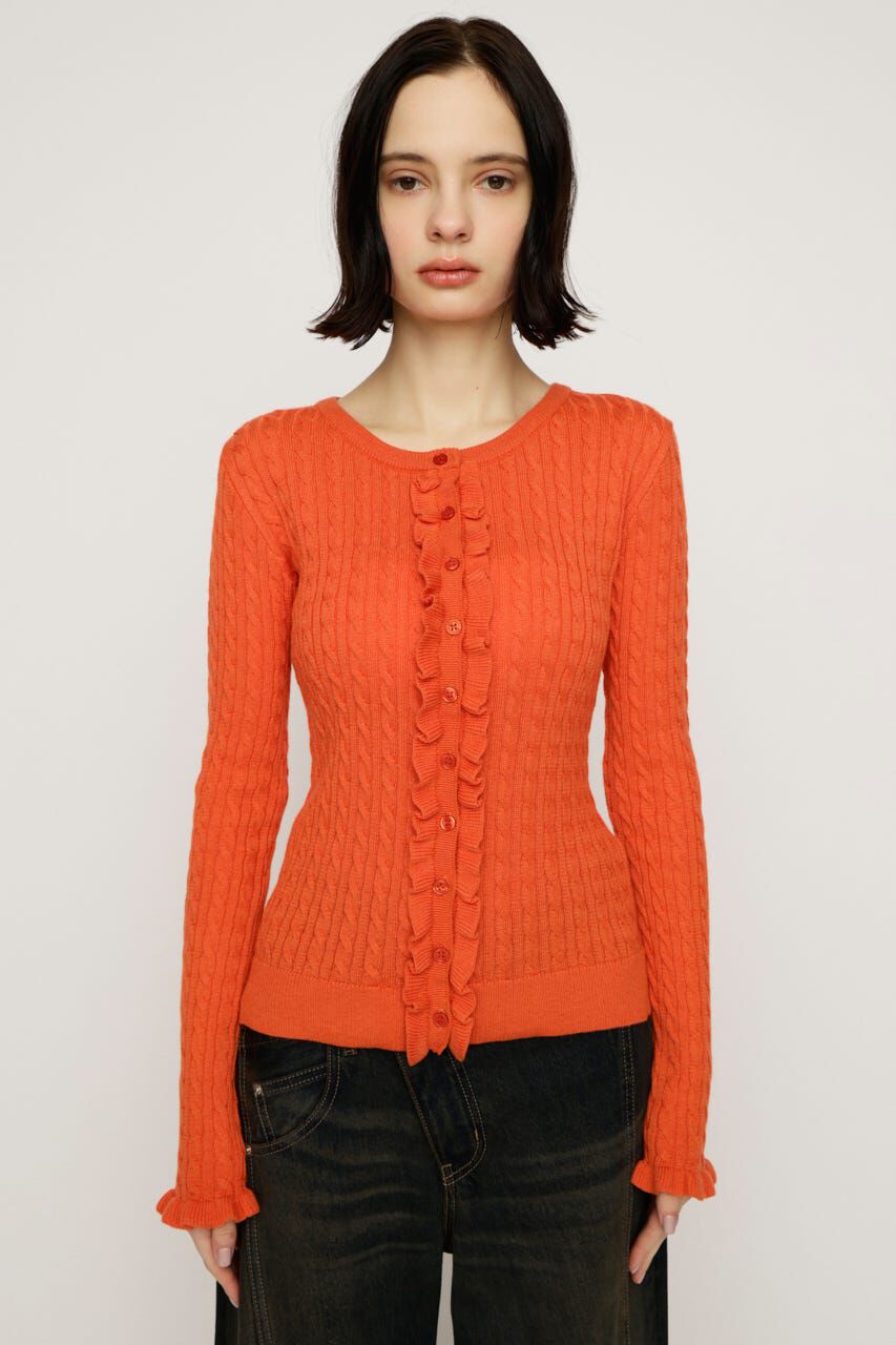 SLY「FRONT FRILL KNIT トップス」|ニット・セーター|
