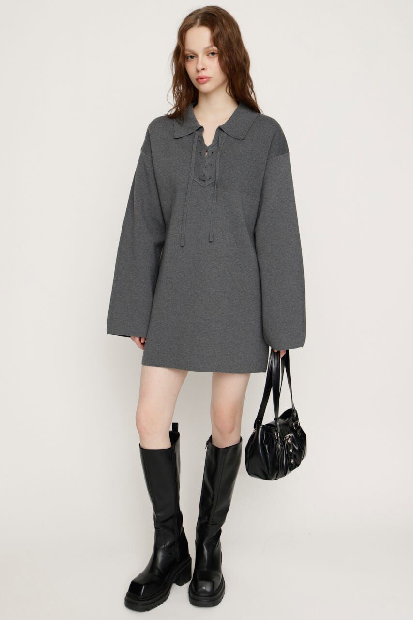 SLY「SKIPPER LACE UP ショートワンピース」|ワンピース|