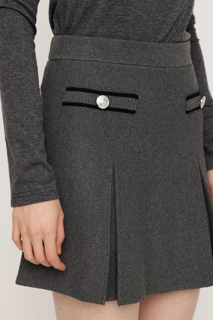 SLY「MILANO RIB BOX PLEATS ショートスカート」|スカート|