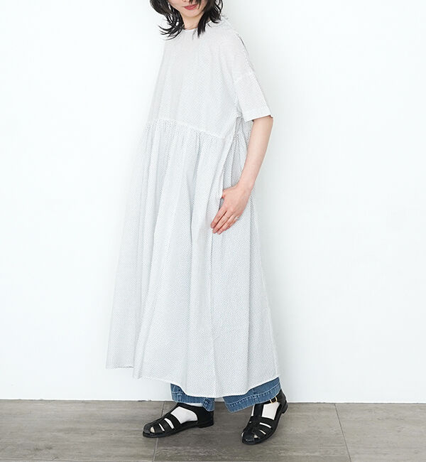 オオカミとフクロウ「フクロウと三拍子のブーケ&rdquo;5分袖&rdquo;」|ワンピース|