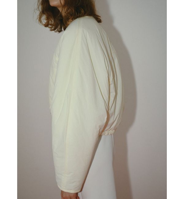 ELENDEEK「SHORT PADDING JK」|ノーカラージャケット|オフホワイト