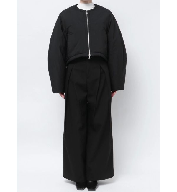 ELENDEEK「SHORT PADDING JK」|ノーカラージャケット|