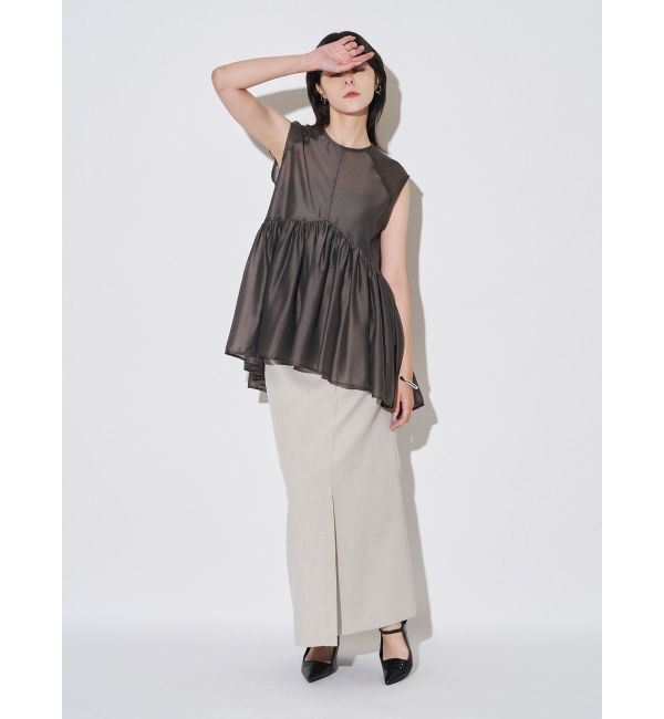 ELENDEEK「SHEER PEPLUM BL」|シャツ・ブラウス|
